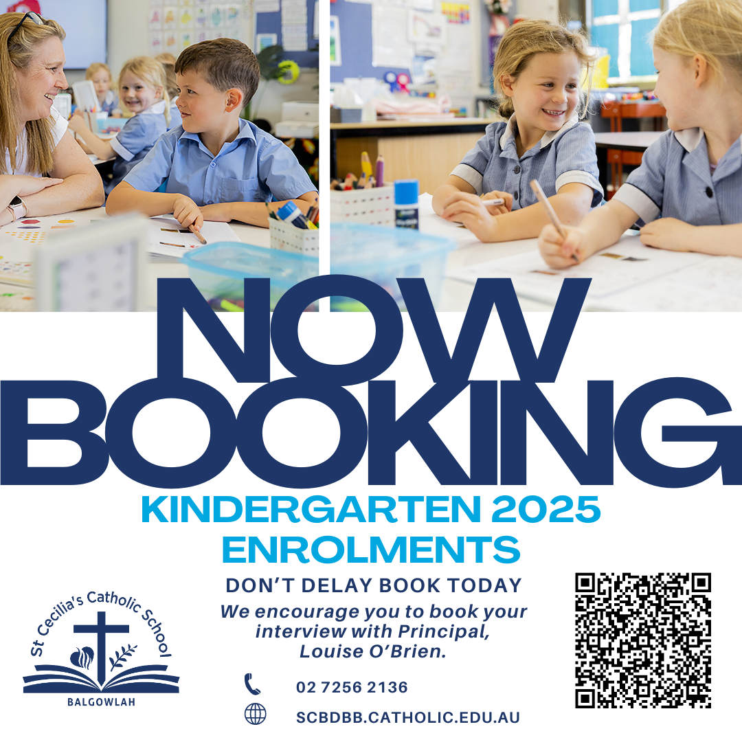 Kindergarten 2025 Interviews now booking St Cecilia's Balgowlah